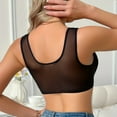 thumbnail image 6 of AUNVITO Plus Size Women's Push-Up Bra No Underwire Front Closure Black Mesh Side Support Anti-Sagging Comfortable Underwear For Daily Fashion & Nightwear, 6 of 7