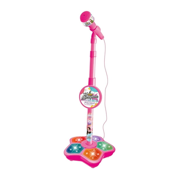 Micrófono De Pie Para Niños Con Soporte Ajustable | Karaoke Interactivo Sin Baterías | Conexión A Móvil Y Altavoz | Regalo Musical