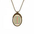 thumbnail image 1 of Mahjong azulejos patrón Bamboo Bar 9 Collar Colgante Vintage de bronce antiguo de joyeria de lujo de regalo Unbranded M, 1 of 3