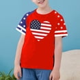 thumbnail image 2 of GERsome Boys Girls T-Shirts for 4th of July, Unisex Kids Short Sleeve Crewneck Tees American Flag Patriotic Graphic Tshirts, 9-10Years, 2 of 4