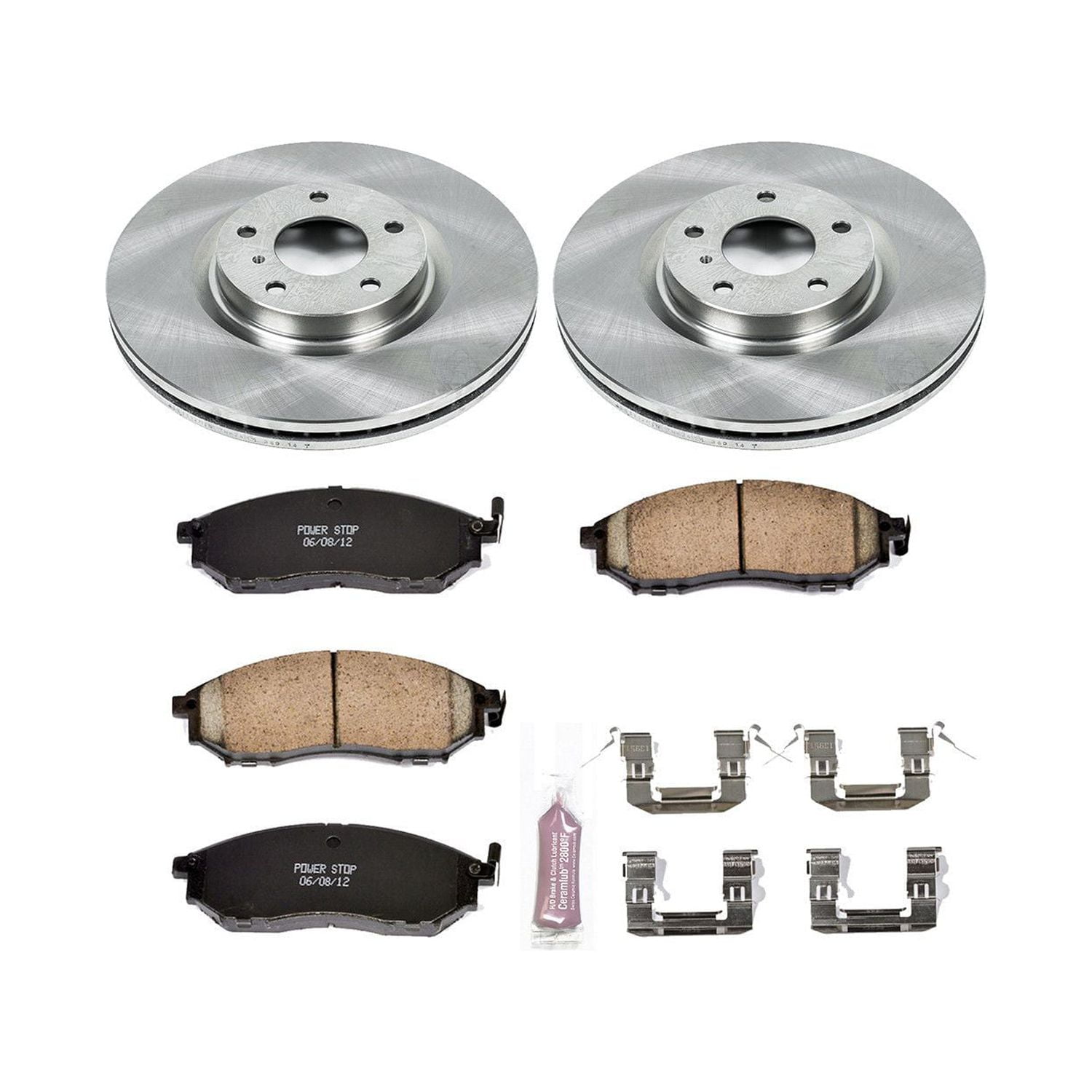 Power Stop Front Stock Replacement Brake Pad and Rotor Kit KOE112