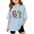 thumbnail image 3 of 67 shirt G'irls Summer Short Sleeve T Shirt Cute Cartoon Number Print Casual Top Tee Shirt For K'ids Youth, 3 of 3