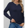 thumbnail image 4 of Women's Crewneck Sweater Navy Blue M, 4 of 9