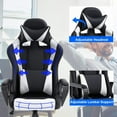 thumbnail image 2 of BestOffice Ergonomic Gaming Chair, Lumbar Support, Rolling Swivel for Men, Women(White), 2 of 7