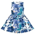 thumbnail image 4 of MEZZALL Girls Flower Print Sleeveless Dress With Pockets Cute Casual Summer Play For Toddler Kids O-Neck Soft Dresses, 4 of 4