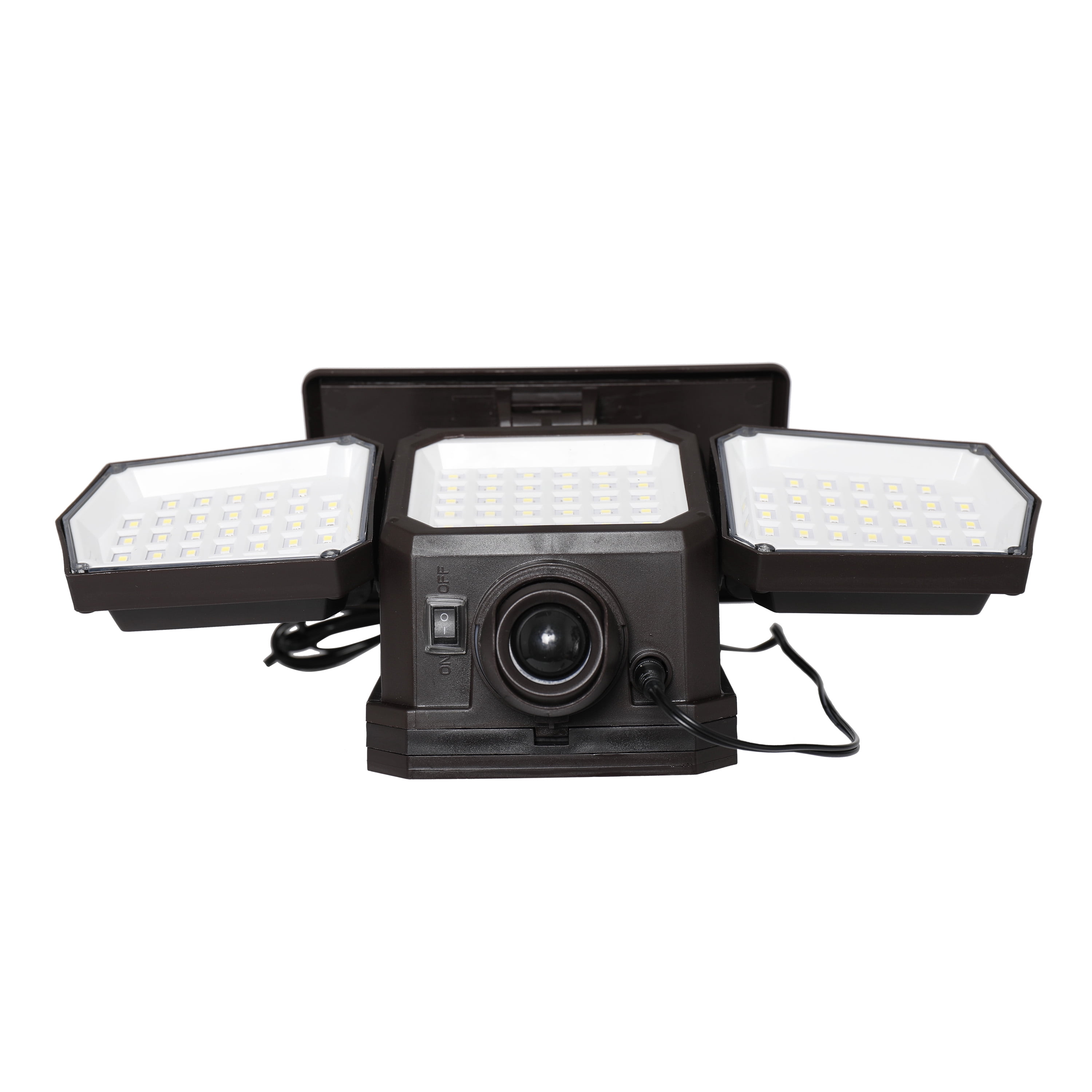 Westinghouse 2000 Lumen LED Triple Head Solar Security Light, Motion Activated in Brown Finish, 103-Degree Beam Spread