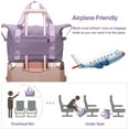 thumbnail image 5 of DAKIMOE Weekender Bags for Women, Travel Bag Carry on Gym Bag, Travel Duffle Bag with Wet Dry Pocket/Front Phone Pocket/Trolley Sleeve Pocket, Purple, 5 of 10