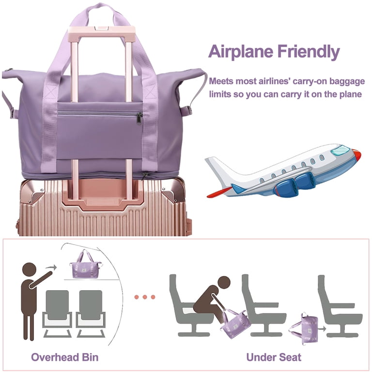 Dakimoe Weekender Travel Duffle Bag, Purple photo 4