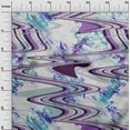 thumbnail image 3 of oneOone Polyester Spandex Purple Fabric Abstract-Abstract Wave Fabric For Sewing Printed Craft Fabric By The Yard 56 Inch Wide, 3 of 5