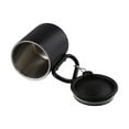 thumbnail image 2 of Portable Carabiner Hook Handle Mug With Lid Outdoor Travel Coffee Mug Camping Hiking Cup Lightweight Stainless Steel Mug Parts, 2 of 11