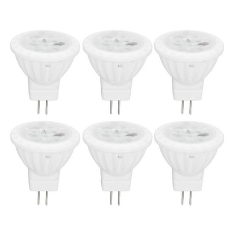 

2024 6pcs Brightness Dimming LED Spot Light Bulbs 360LM MR11 LED Landscape Track Light with Ceramic GU4 Base 110V 4W White Light 6000K