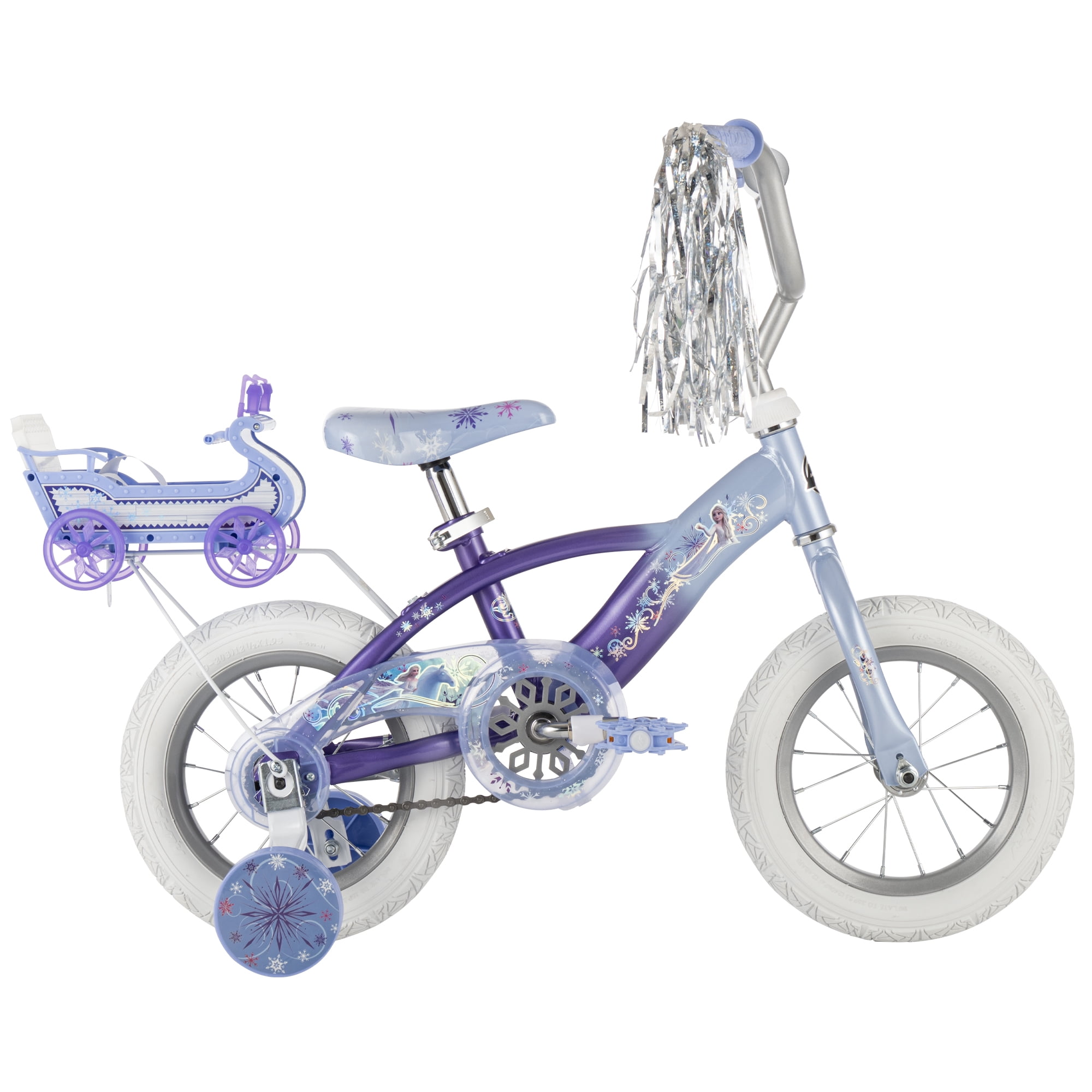 Huffy 12" Disney Frozen Kids' Bike, Fits Riders 37”-42”, Purple, Youth, Girl's