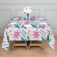thumbnail image 2 of Christmas Square Tablecloth 60x60 Inch – Waterproof Polyester Printed Table Cover, Wrinkle Resistant & Washable for Kitchen Dining Picnic Party Decor, Single-v4-13, White, 2 of 6