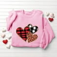thumbnail image 5 of VKOYWKM Heart Print Sweatshirts for Women Oversized Valentine's Day Pullover Pink Long Sleeve Crewneck Sweatshirt Valentine's Gifts Pullover Tops, 5 of 7