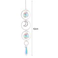 thumbnail image 3 of Campanas De Viento Crystal Wind Chimes Pentagram Prism Light Catcher Cortina Decoración para el hogar (Luna), 3 of 3