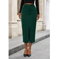 thumbnail image 4 of PRETTYGARDEN Women's Fall Midi Pencil Skirts Dressy Casual Work Office High Waisted Trendy Winter Corduroy Skirt with Slit, 4 of 9