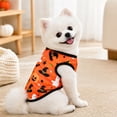 thumbnail image 5 of Small Dog Halloween, Dog Clothes for Small Dogs, Breathable Dog Halloween Shirt, Pumpkin Ghost Witch Bat Print Small Dog Shirt, Halloween Party Puppy Vest, S Size Orange, 1 Pack, 5 of 7
