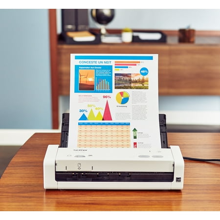 Brother - ADS-1200 Compact Duplex Desktop Document Scanner - White