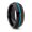 Black, variant on Unisex Tungsten Titanium Steel Ring With Three Grooves And Turquoise Inlaid Band Rings For Men And Women Black