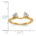 thumbnail image 7 of 14K Yellow Gold Ring Band Wedding Diamond Round Wrap, Size 9, 7 of 7