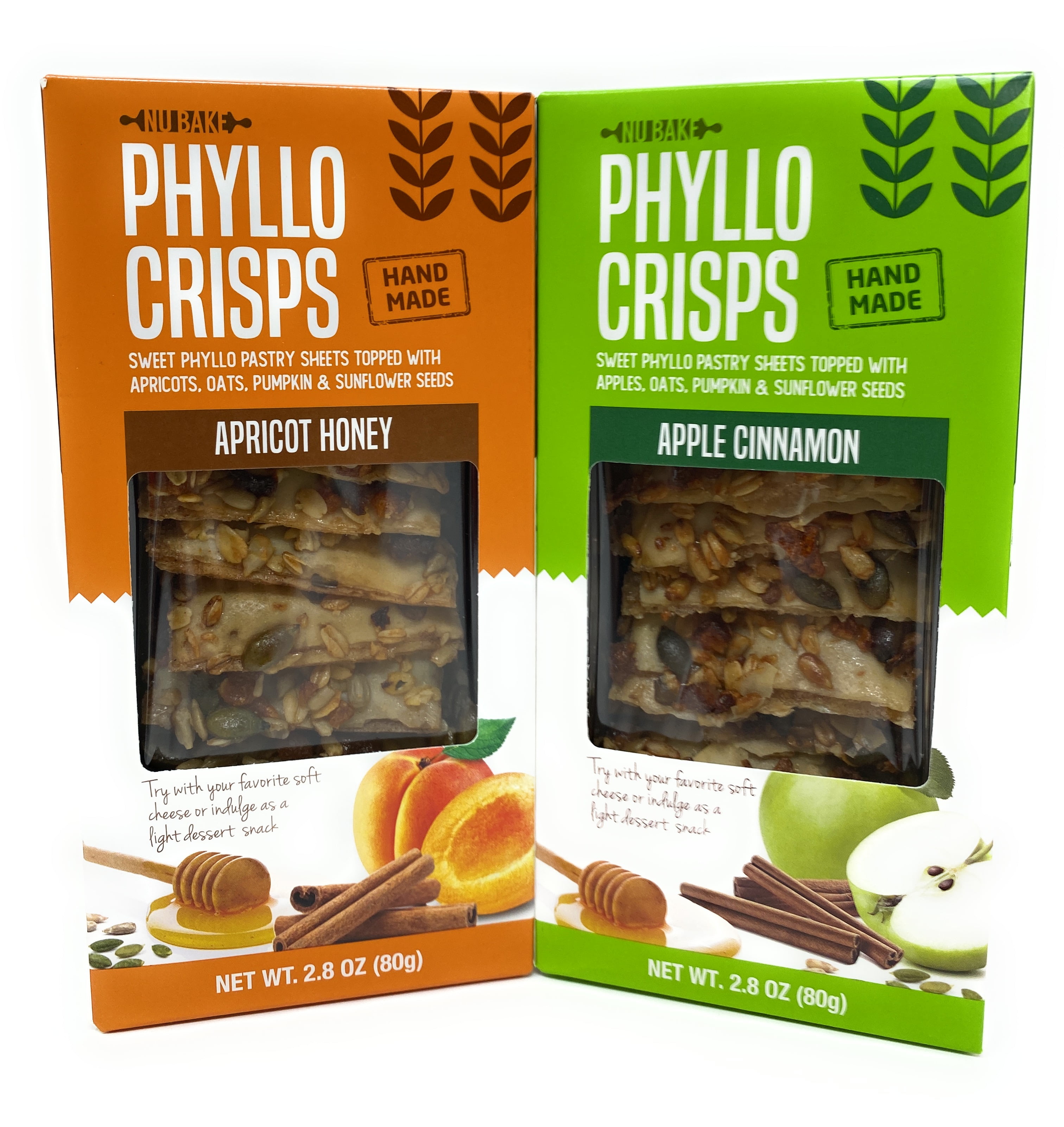 Phyllo Crisps Pastry Dough Sheets Crisp Snack Variety Bundle Apricot