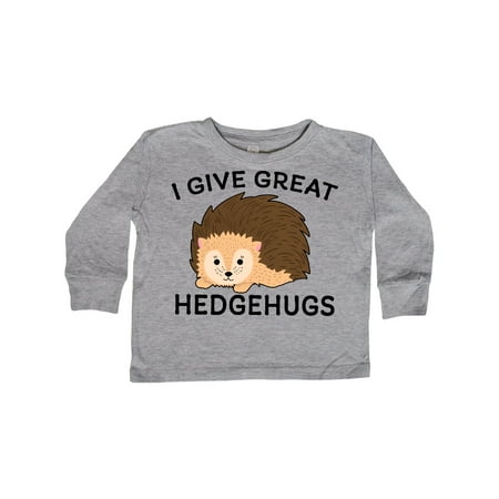 

Inktastic I give great hedgehugs with Cute Hedgehog Gift Toddler Boy or Toddler Girl Long Sleeve T-Shirt