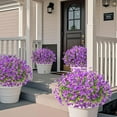 thumbnail image 4 of XEAZON Artificial Pansy Flowers, 12 Bundles Fake Silk Pansies Flowers, UV Resistant Silk Faux Plants for Outside Planter Window Box Front Door Porch Yard Home Party Decoration (Purple), 4 of 6