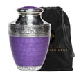 thumbnail image 5 of AMPLE CREMATION URNS | Purple Cremation Urn with Floral Engravings on Top & Bottom | Elegant Memorial Urn for Adult Ashes | Secure Airtight Lid | 200 lbs. | 6.5 x 6.5 x 10.5 inches | Purple, 5 of 8