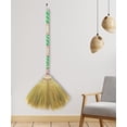 thumbnail image 4 of Thai Vintage Retro Grass Broom Stick, Asian Straw for Wedding Jumping, Witch, House, Long With Solid Wood Handle - Primitive Sweeping Dirt Dust Garbage, 4 of 10