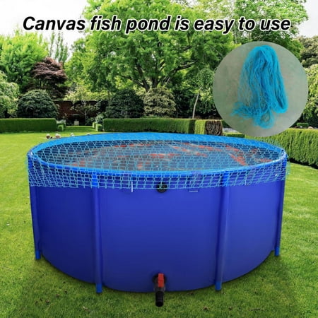 WAASOSCON Thickened PVC Outdoor Fish Pond Large Capacity Outdoor Thickened Fish Tank Heat-Sealed Waterproof Design for Koi Breeding & Garden Irrigation