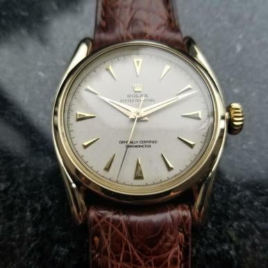 Rolex Oyster Perpetual Vintage 1951 14k Gold 6092 Bombay Auto Mens Watch (Best Vintage Rolex Watches)