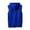 Blue, variant on TUOYUAN Mens Hooded Sleeveless Vest Zip Front Solid Color Casual Slim Fit Outerwear Jacket,Grey,SIZE:M