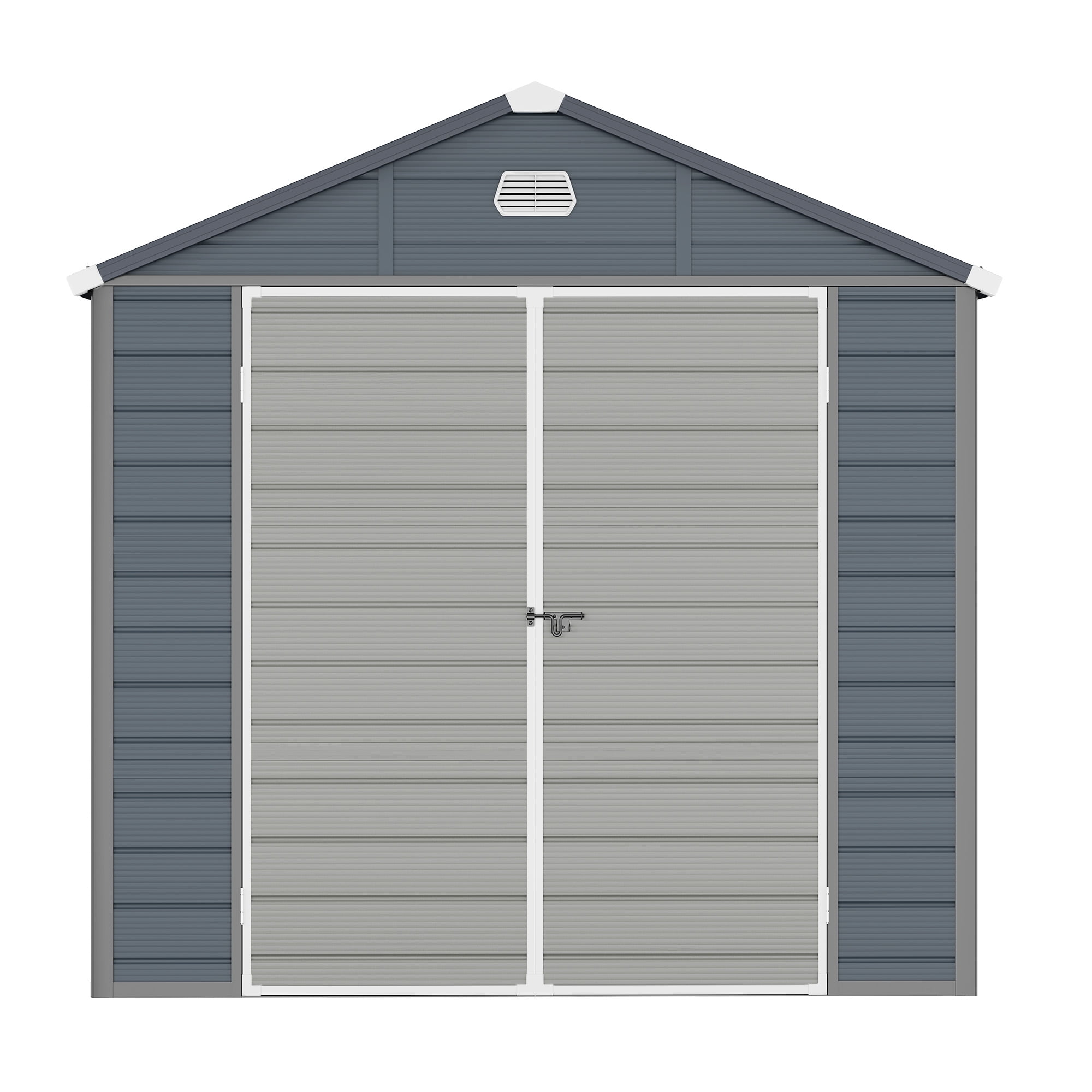 Uforic Resin Outdoor Storage Shed,7.87x9.1ft Heavy-Duty Plastic Tool Storage Shed with Reinforced Floor,Lockable Doors,Windows & Vents,Weather-Resistant for Outdoor Use
