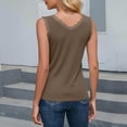 thumbnail image 5 of Jalioing Womens V Neck Tank Tops Solid Casual Basic Sleeveless Lace Trim Tanks Fashion Ribbed Knit Undershirts Tops, 5 of 7
