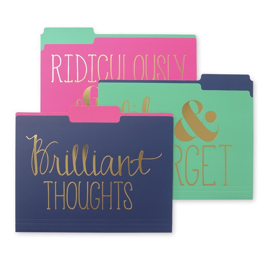 Roobee Clever Quips File Folders, 9 count