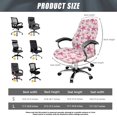 thumbnail image 7 of HELLHERO Starfish Seashell Print Office Chair Cover, Stretchable Elastic Desk Chair Cover, Dustproof Seat Slipcover for Office Chair, Pink, 7 of 7