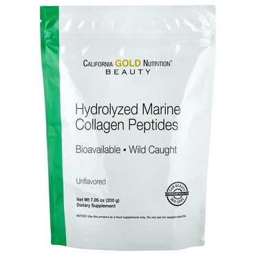 California Gold Nutrition Hydrolyzed Marine Collagen Peptides, Unflavored,  7.05 oz (200 g)