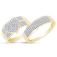 thumbnail image 2 of AFFY White Natural Diamond Heart Trio Wedding Ring Set In 14k Yellow Gold (0.75 Cttw), Ring Size -8.5, 2 of 8