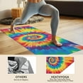 thumbnail image 4 of Colorful Rainbow Tie Dye Spiral Pattern Hot Yoga Mat Towel Non Slip for Hot Yoga - Quick-Drying Yoga Mat Cover with 4 Corner Pockets with Travel Bag - Hot Yoga Towel Non Slip 70"x26", 4 of 6