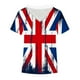 thumbnail image 4 of Fiudx Ofertas y Liquidaciones Moda Mujer Casual Día de La Independencia Impresión Blusa Manga Corta Camiseta Verano Encaje Tops, 4 of 5