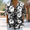 thumbnail image 2 of Youyipin Womens Tops Women'S Non Positioning Printed V-Neck Button Short Sleeved Tied Loose T-Shirt Fashionable Business Casual Tops For Women, 2 of 7