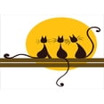 thumbnail image 6 of Ambesonne Kitten Soap Dispenser & Toothbrush Holder Set, Cartoon Cat Silhouettes Sun, 2 Pcs, Brown Chocolate and Brown, 6 of 6