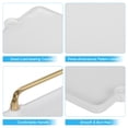 thumbnail image 3 of Bandeja para servir Unique Bargains de plástico con mango dorado rectangular 12,2 x 8,7 color blanco, 3 of 7