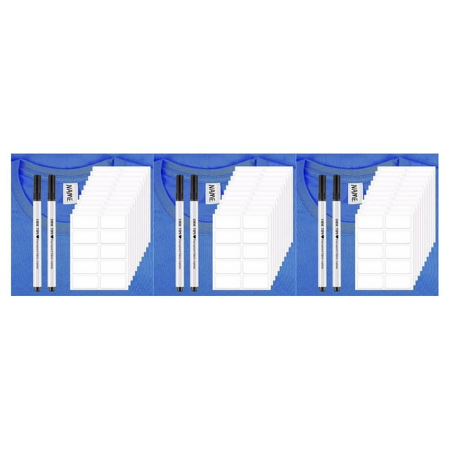 kurtrusly 200x White Waterproof Cloth Tags Clothes Organized And Easy To Identify Permanent Fabric Marker 3Set