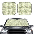 thumbnail image 2 of Naloa Daisies Flowers Print 2-Piece Windshield Sunshade,Foldable Car Front Window Sun Shades,for Most Sedans SUV Truck-Medium, 2 of 6