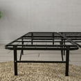 thumbnail image 2 of King Size metal platform bed frame no box spring black for master bedroom, 2 of 7