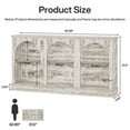 thumbnail image 4 of Tribesigns 63 Inch Console Table, Long Farmhouse Entryway Table with 3 Tier Storage for Living Room, Hallway, Distressed White, 4 of 5
