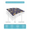 thumbnail image 5 of Abstract Blue Gold Twin Size Down Alternative Comforter, Lightweight Comforter Quilt Bedding Set with Pillow Shams Luxurious Traditional Flower Leaf All Seasons Bed Comforter Duvet Insert 68"x86", 5 of 7