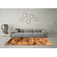 thumbnail image 3 of Ahgly Company Indoor Round Oriental Orange Industrial Area Rugs, 4' Round, 3 of 4