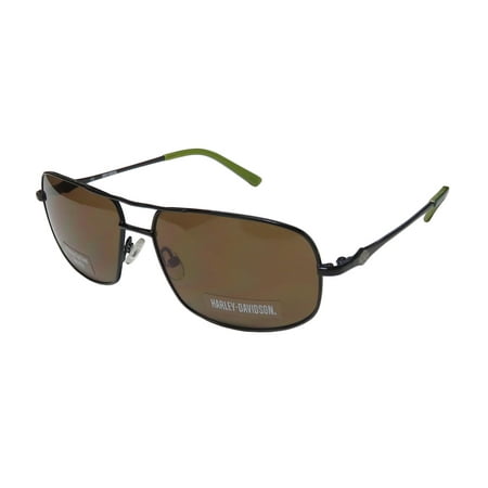 New Harley-Davidson Hdx 894 Mens Designer Full-Rim 100% UVA & UVB Black Genuine Must Have Modern Shades Sunnies Frame Brown Lenses 59-15-140 Sunglasses/Sun